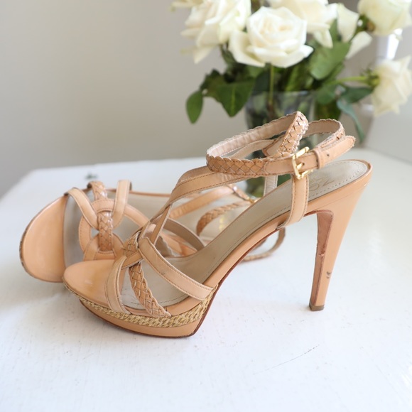 Joan & David Natural nude strappy heels - Picture 5 of 8